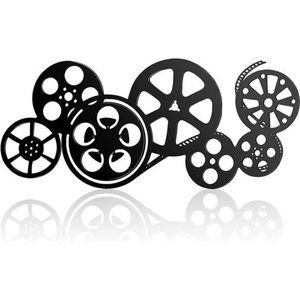Metal Movie Reel WallArt Abstract Antique Movie TheaterDecor Beautiful MovieReel